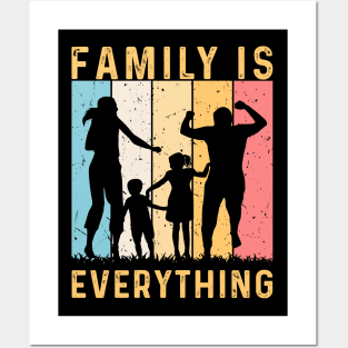 Family is Everything, Family Day Gift, Gift for Mom, Gift for Dad, Gift for Son, Gift for Daughter Posters and Art